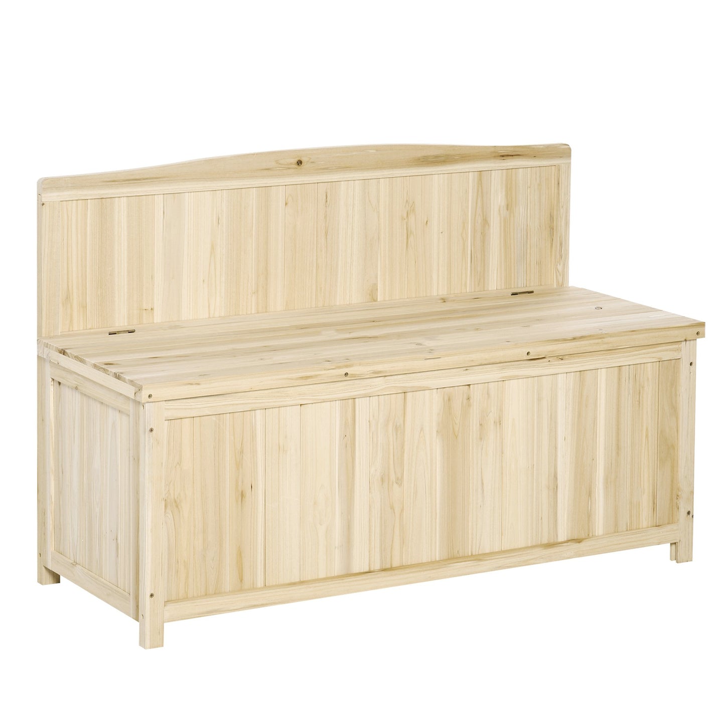 Cufar container pentru Extern din Lemn de Brad Natural cu Spatar
