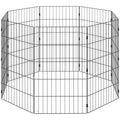 Țarc pentru Câini Extensibil și Pliabil din Metal 50x80 cm Negru