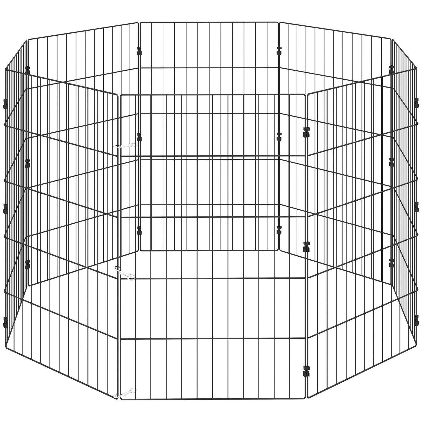 Țarc pentru Câini Extensibil și Pliabil din Metal 50x80 cm Negru