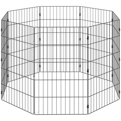Țarc pentru Câini Extensibil și Pliabil din Metal 50x80 cm Negru