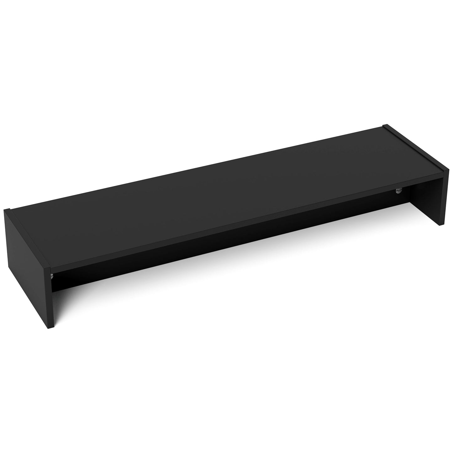Suport pentru Monitor PC până la 16 kg cu 2 Compartimente de Depozitare, 100x27x15 cm, Negru