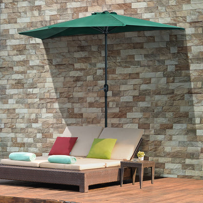 Umbrela Semicirculara Impermeabila Protectie UV Verde 269 x 138 x 236cm