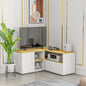 Dulap TV in Forma L – 90×90×45 cm cu Rafturi si Dulapuri