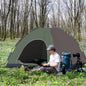 Cort pentru Camping Pop-Up pentru 4 Persoane cu Geanta pentru Transport, Carlige pentru Lampa si Buzunare pentru Depozitare, 210x210x135cm