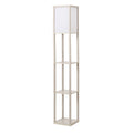 Lampa de Podea cu 3 Polite Integrate Cuplare E27 Putere 40W Stejar