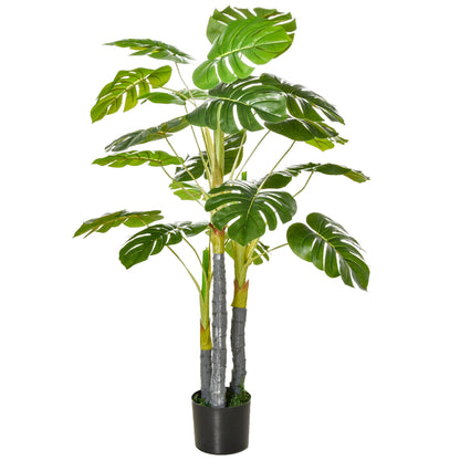 Monastera Planta Artificiala de Interior si Exterior, Planta Artificiala cu efect Realist cu 20 de Frunze, 120 cm