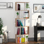 Bibliotecă de Perete Modernă cu 5 Rafturi, Design Vertical din Lemn, 60x24x184.5 cm, Alb