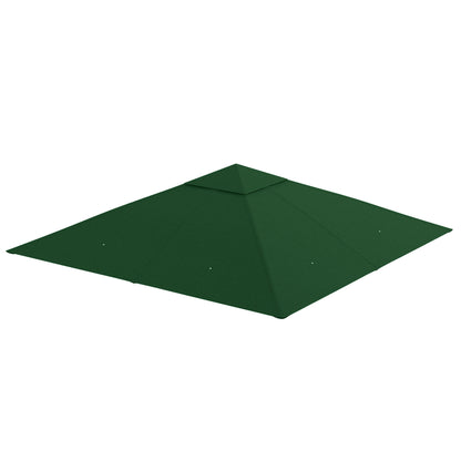 Acoperis de Schimb 3x3m, Prelata de Schimb pentru Foisor de Gradina din Poliester cu  Orificiu de Ventilatie, Verde