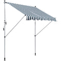 Copertina pentru soare de exterior tip rulou tip rulou cu manivela, inaltime si unghi reglabil, 200x150cm
