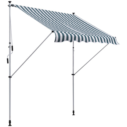 Copertina pentru soare de exterior tip rulou tip rulou cu manivela, inaltime si unghi reglabil, 200x150cm