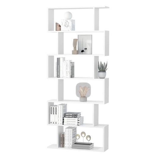 Librarie de Design Modern Rafturi Alb, 80x23x192cm
