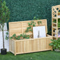 Cufar container pentru Extern din Lemn de Brad Natural cu Spatar