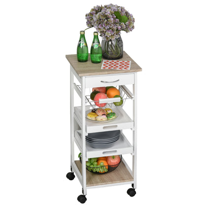 Carucior Bucatarie Alb – Compact & Eficient, 82 cm