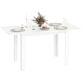 Masă Extensibilă pentru 4-6 Persoane cu Panouri Rabatabile, 120-160x80x78 cm, Alb Lucios