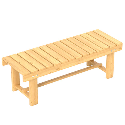Banca de Exterior Impermeabila 2 Locuri din Lemn de Brad 110x38x35cm