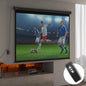 Ecran pentru Proiector 100" Format 4:3 Reglabil cu Telecomandă, 203x152cm, Negru