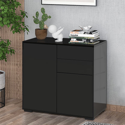 Mobilier Multiuz 79×36×74 cm – Alb cu Sertare si Dulapuri Push