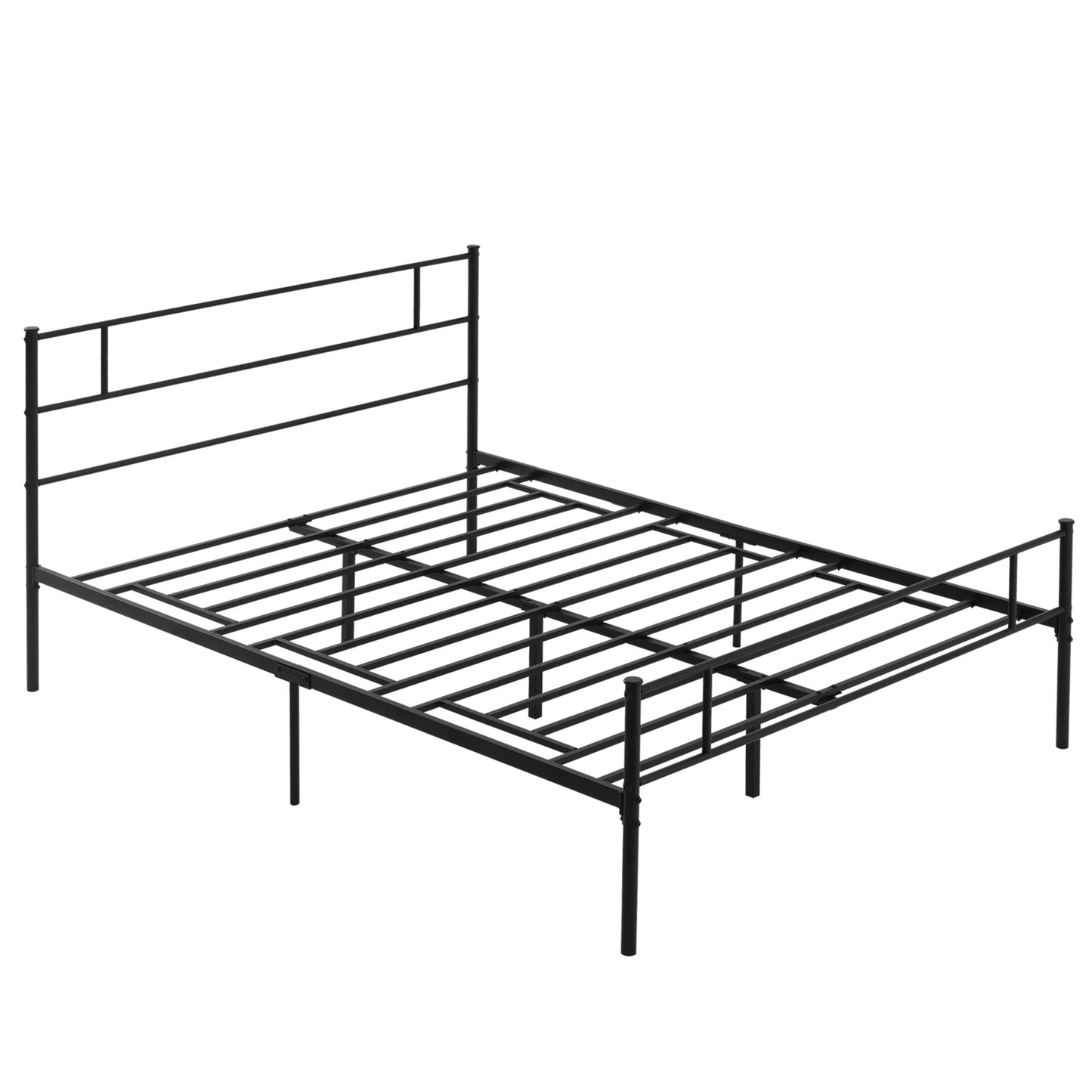 Pat Metalic 160×200 cm – Cadru cu sipci & Tablie Integrate