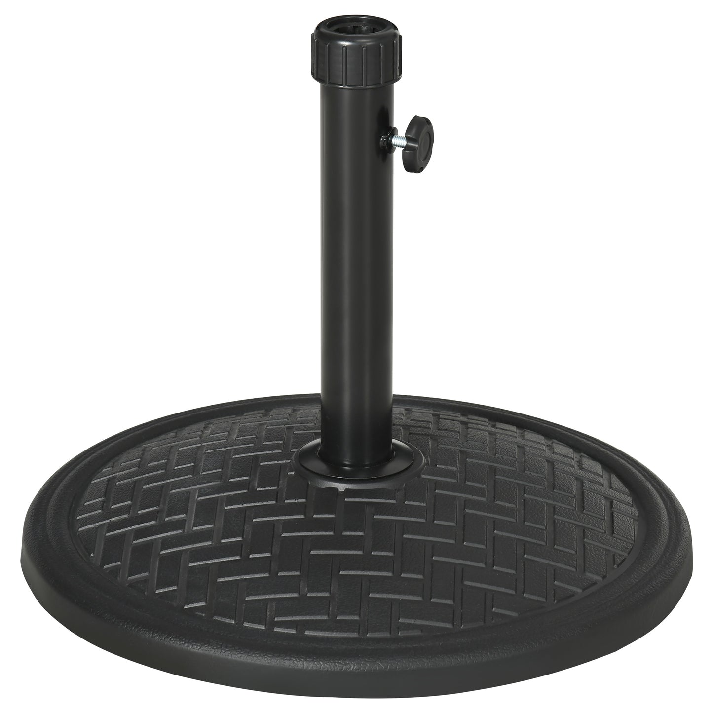Bază pentru umbrelă de 14kg pentru stâlpi cu diametru Ø32-38 mm, din metal și ciment, Ø46 cm, neagră