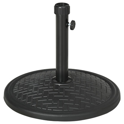 Bază pentru umbrelă de 14kg pentru stâlpi cu diametru Ø32-38 mm, din metal și ciment, Ø46 cm, neagră