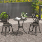 Set de Gradina 3 Piese din Aluminiu cu 2 Scaune