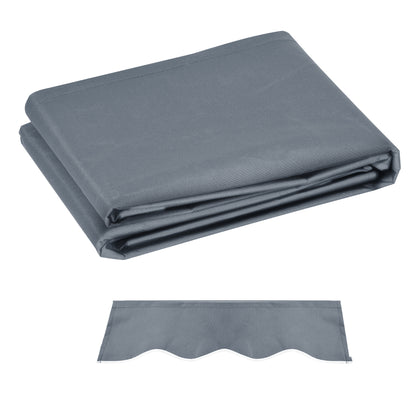 Material de Înlocuire pentru Cort Retractabil 4x3 m din Poliester Anti UV 50+ Gri