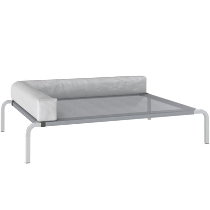 Pat Ridicat cu Pernă Detasabilă, Plasa Ventilată, Talie Medie, Gri Deschis
