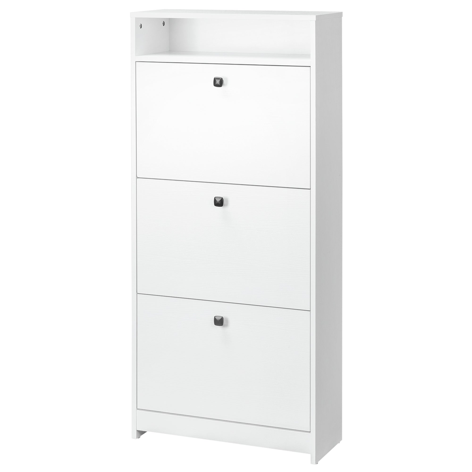 dulap pantofi, 3 compartimente, 60×24×132cm, alb