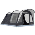 Cort de Camping Tunel pentru 2-4 Persoane, Înălțime 213cm, cu 2 Camere, Cort Familial Impermeabil 3000mm cu Verandă, Ferestre, Buzunare, Cârlig și Geantă de Transport, Bleumarin