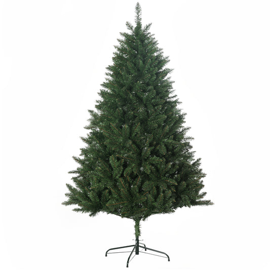 Brad de Crăciun artificial 180cm, cu 800 de ramuri și bază din metal, verde