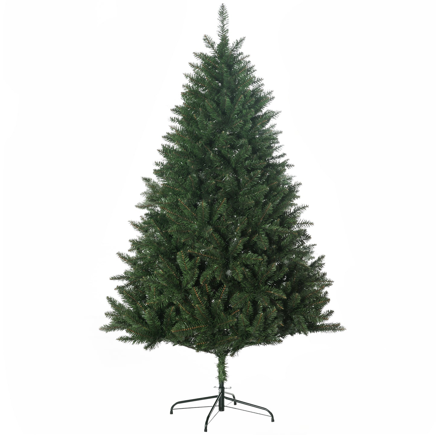 Brad de Crăciun artificial 180cm, cu 800 de ramuri și bază din metal, verde
