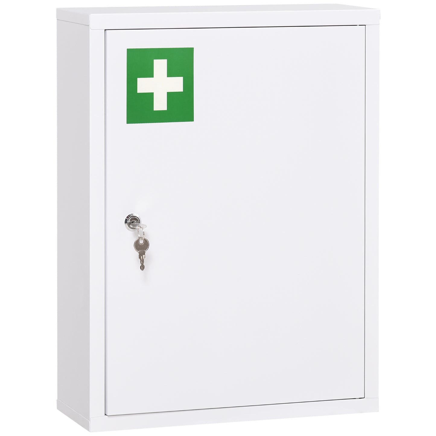 Dulap pentru Medicamente cu 3 Rafturi și Încuietoare din Oțel cu 2 Chei, Alb