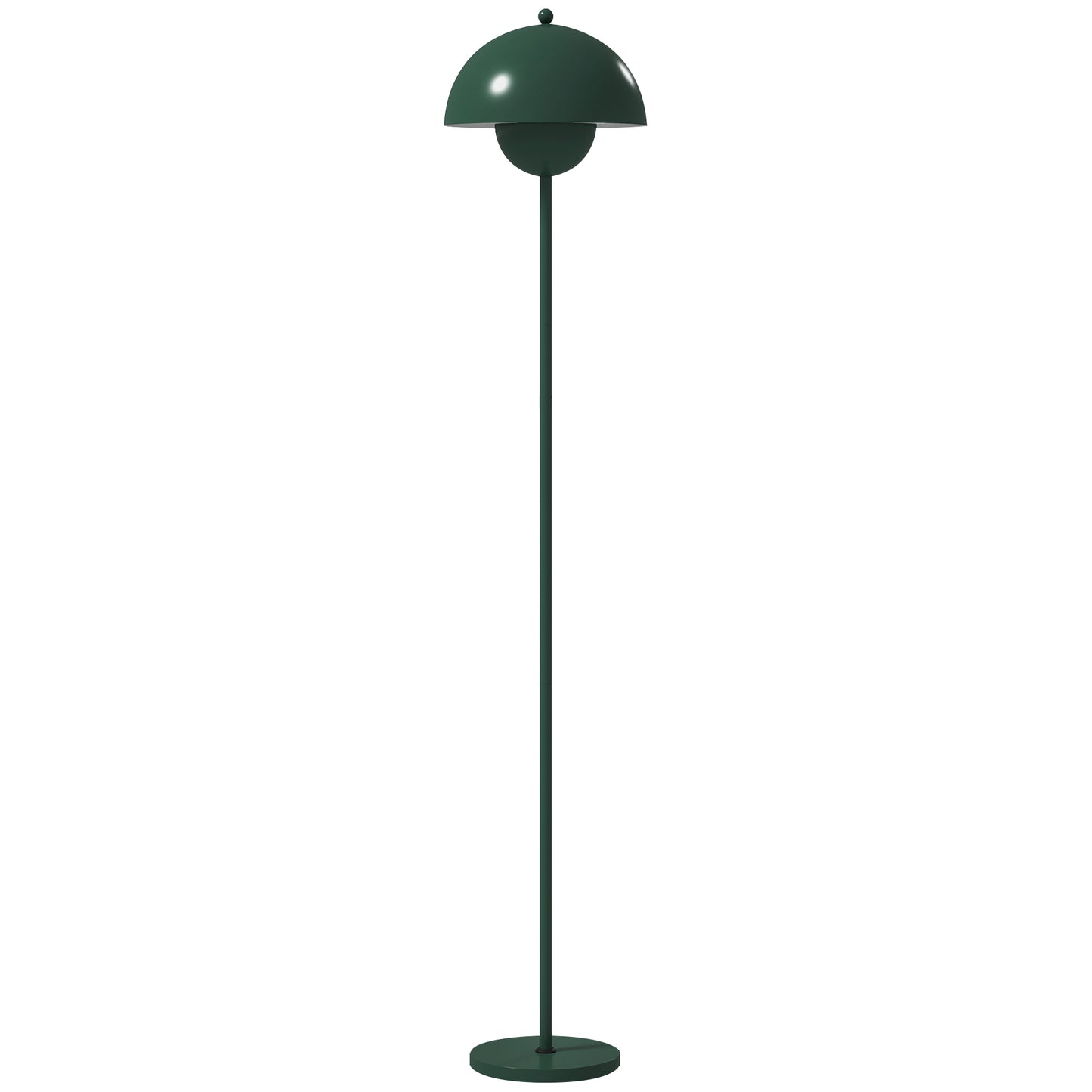 Lampă de Podea cu Abajur Semicircular și Întrerupător cu Pedală, Verde