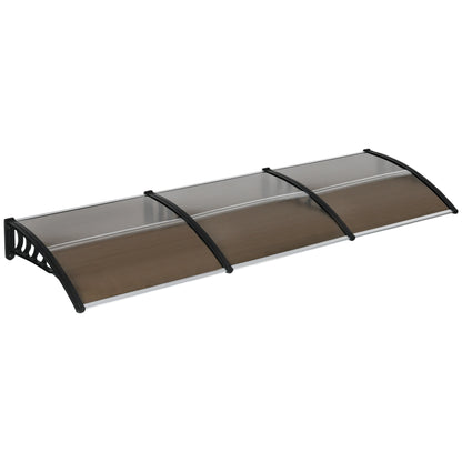 Copertina Exterior 300×100 cm – Policarbonat & Aluminiu Maro