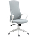 Scaun de birou ergonomic si tapitat, cu inaltime reglabila si functie de inclinare, 62x56x110-119.5 cm, gri