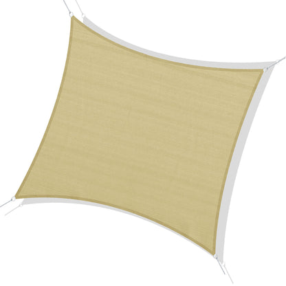 Copertina Parasol Sail Patrata din HDPE Impermeabil Culoare Nisip 360x360cm