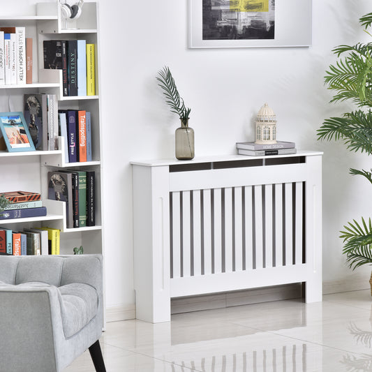 Masca Calorifer MDF Alb – 112×19×81 cm cu Grilaj Modern
