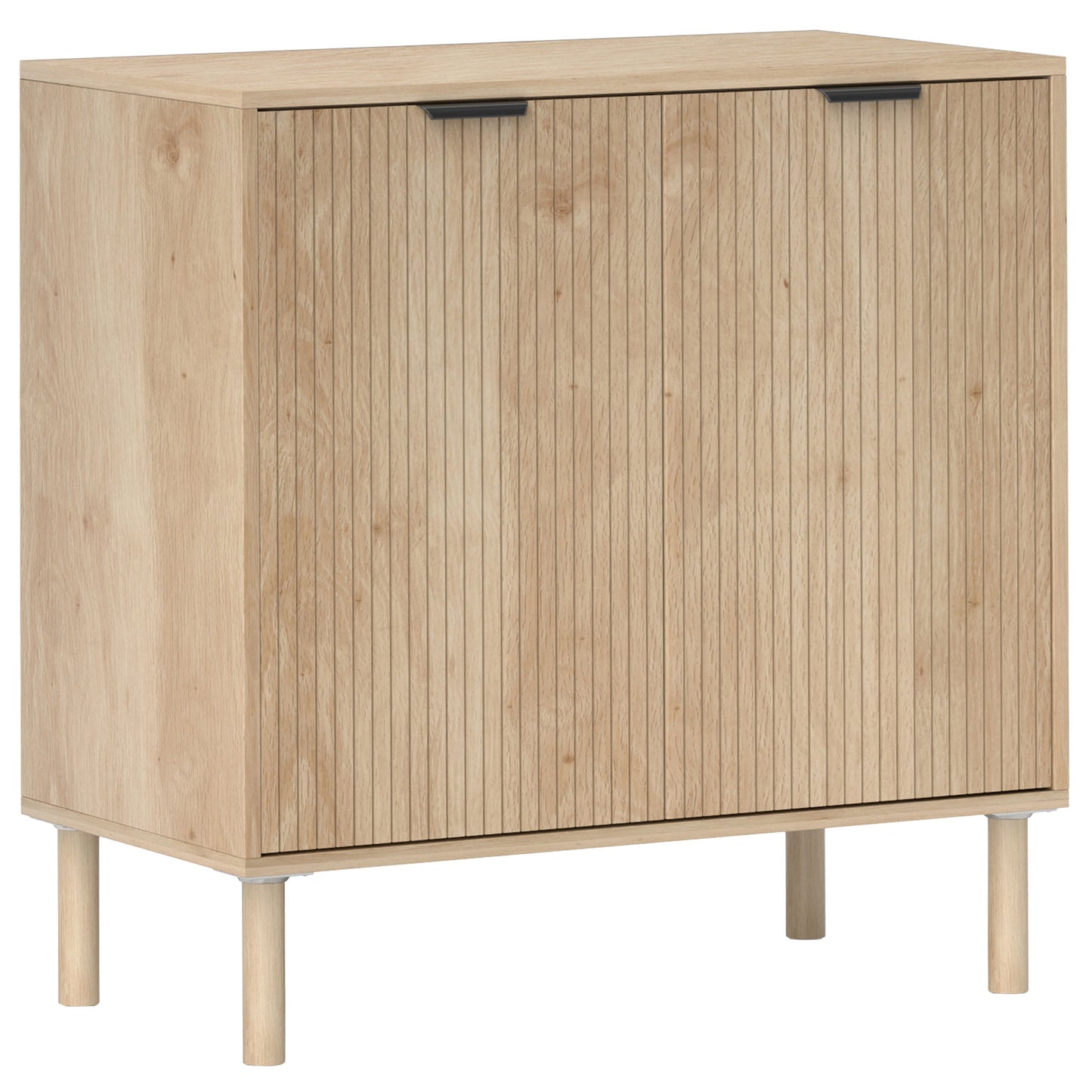 Dulap Mobil din Lemn cu 2 Niveluri și Raft Reglabil pe 3 Niveluri, 78x40x77,5 cm, culoare Stejar