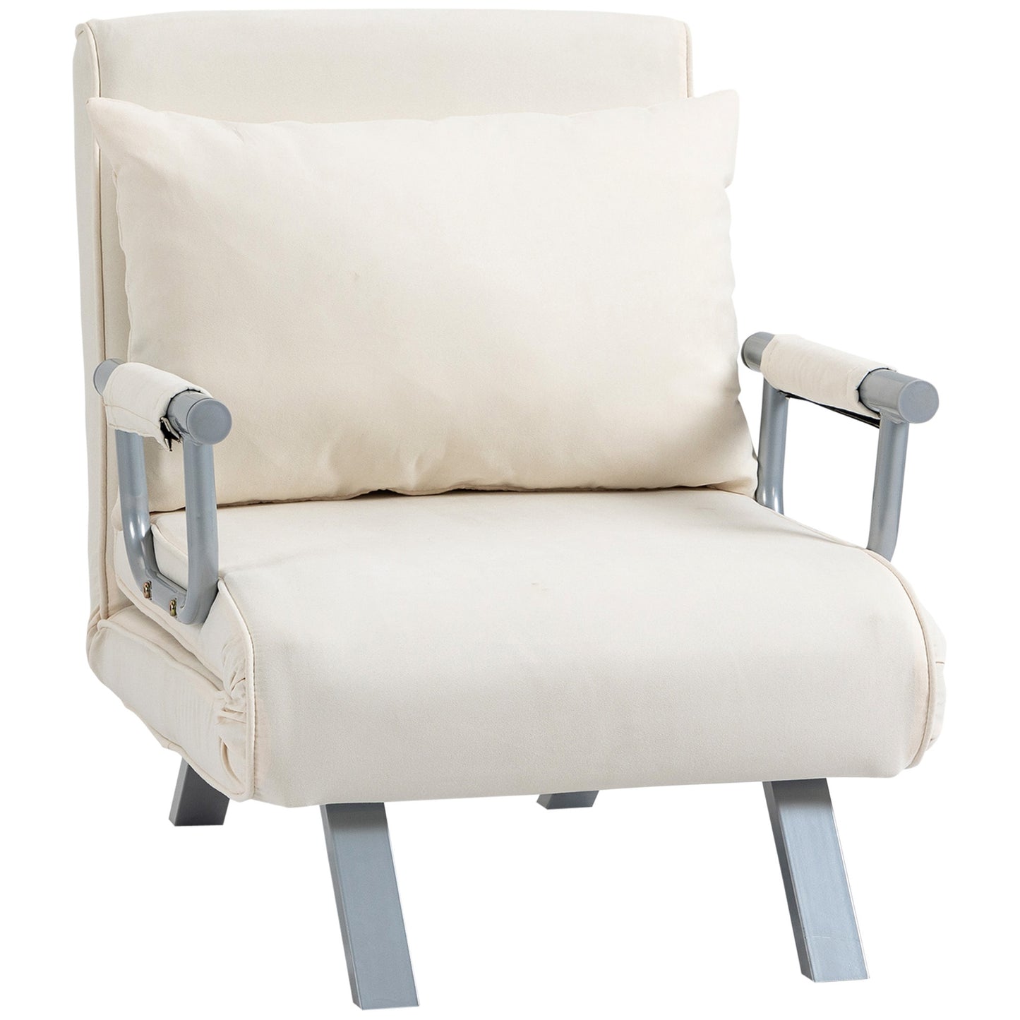 Fotoliu Pat 2-in-1, Design Modern cu Spatar Reglabil