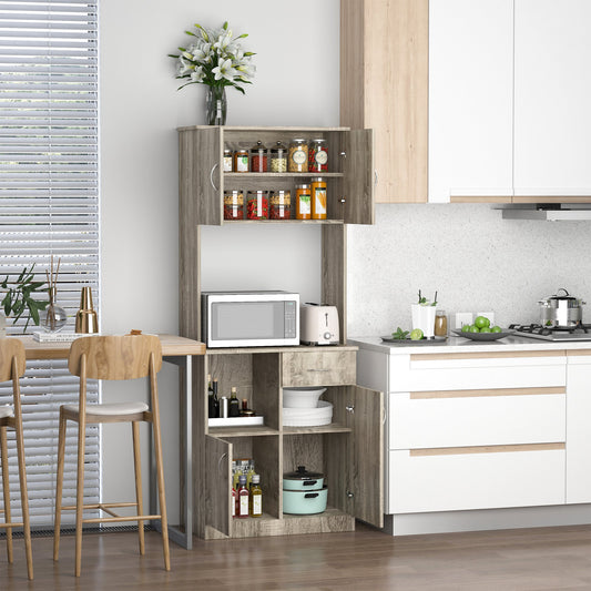 Bufet Modern pentru Bucatarie sau Sala de Pranz, 71x41x178cm, Gri