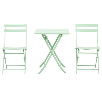 Set Masa si Scaune de Gradina Pliabile din Metal Verde