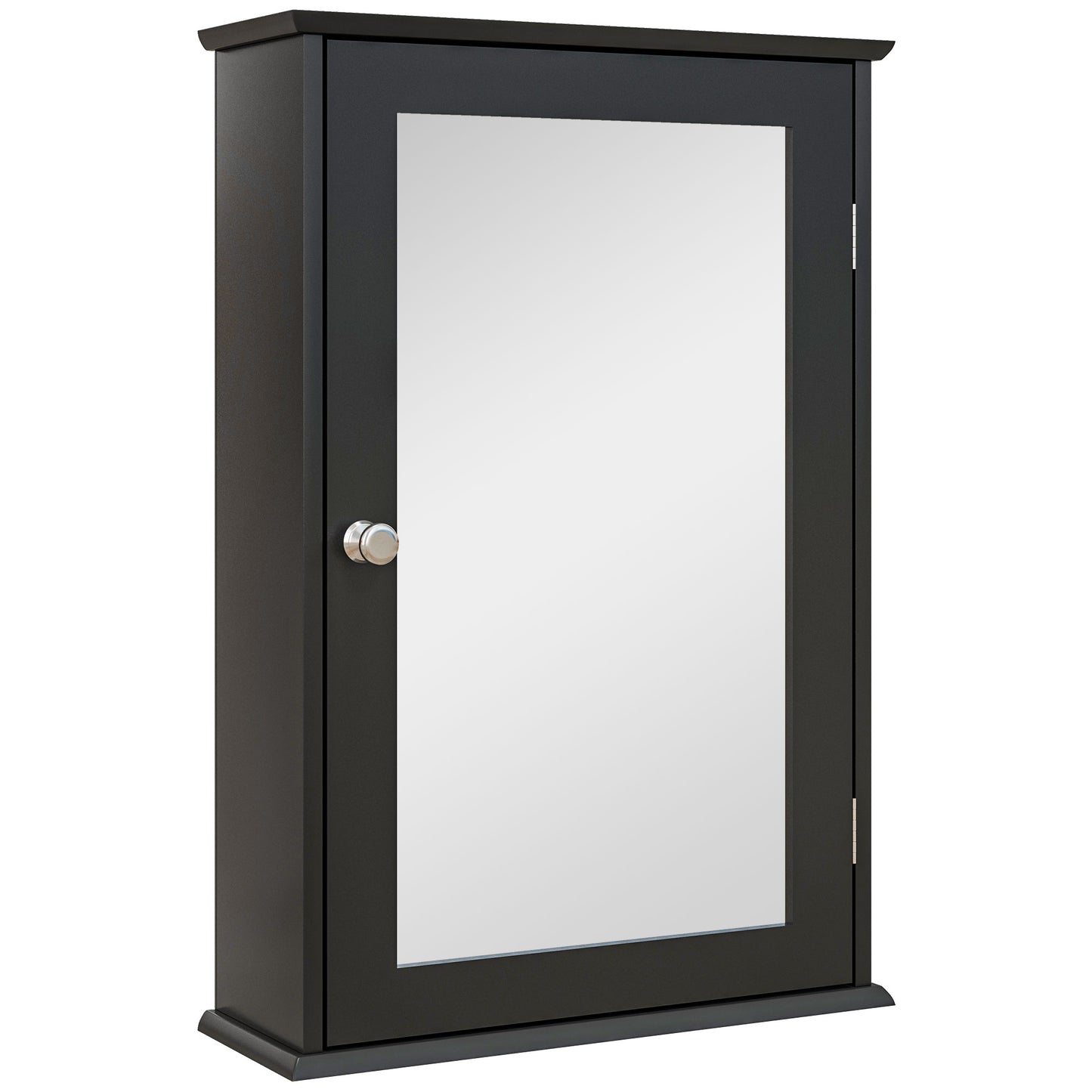 Mobilier de Baie Dulap Suspendat cu Oglindă 41x14x60cm Negru