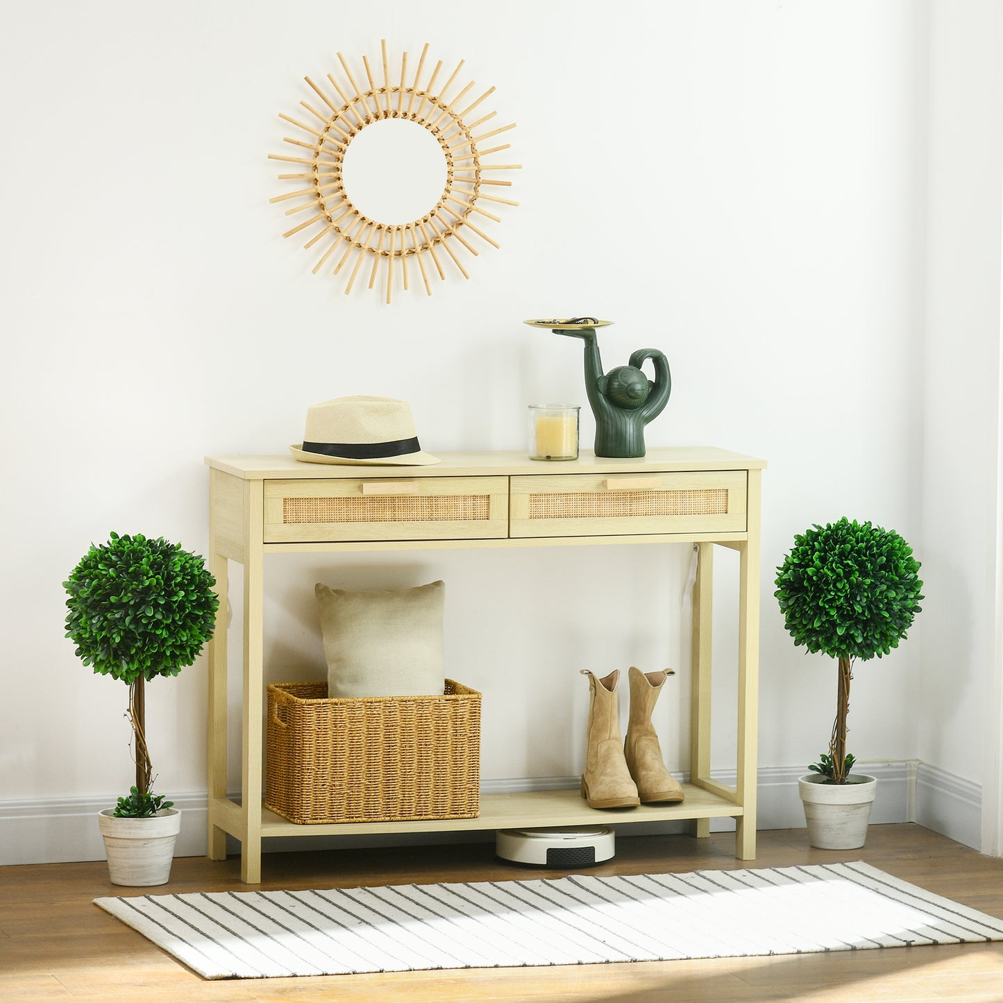 Set 2 Plante Artificiale – Frunze de Santal, Design Bila Decorativa