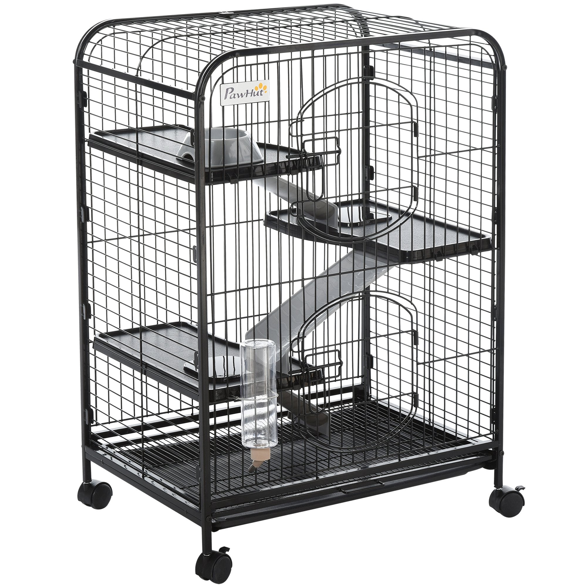 Cusca Animale Mici 64×43.5×93 cm – Cu Rampe, Platforme & Roti