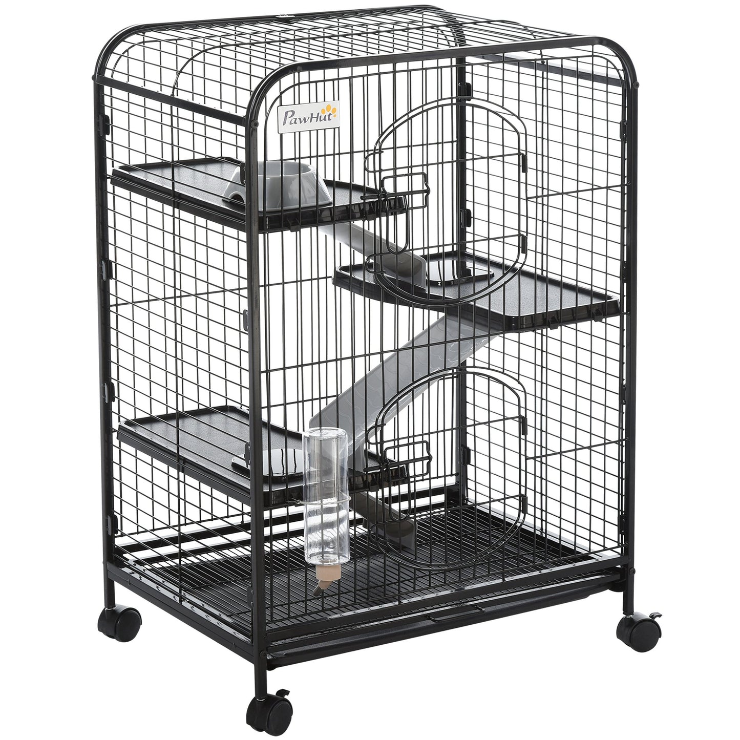 Cusca Animale Mici 64×43.5×93 cm – Cu Rampe, Platforme & Roti