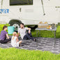 Masă de Camping Pliabilă cu 2 Înălțimi Reglabile, 86x86x74 cm, Alb