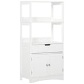 Dulap multifunctional cu rafturi, MDF, 60x33x122.5 cm, Alb