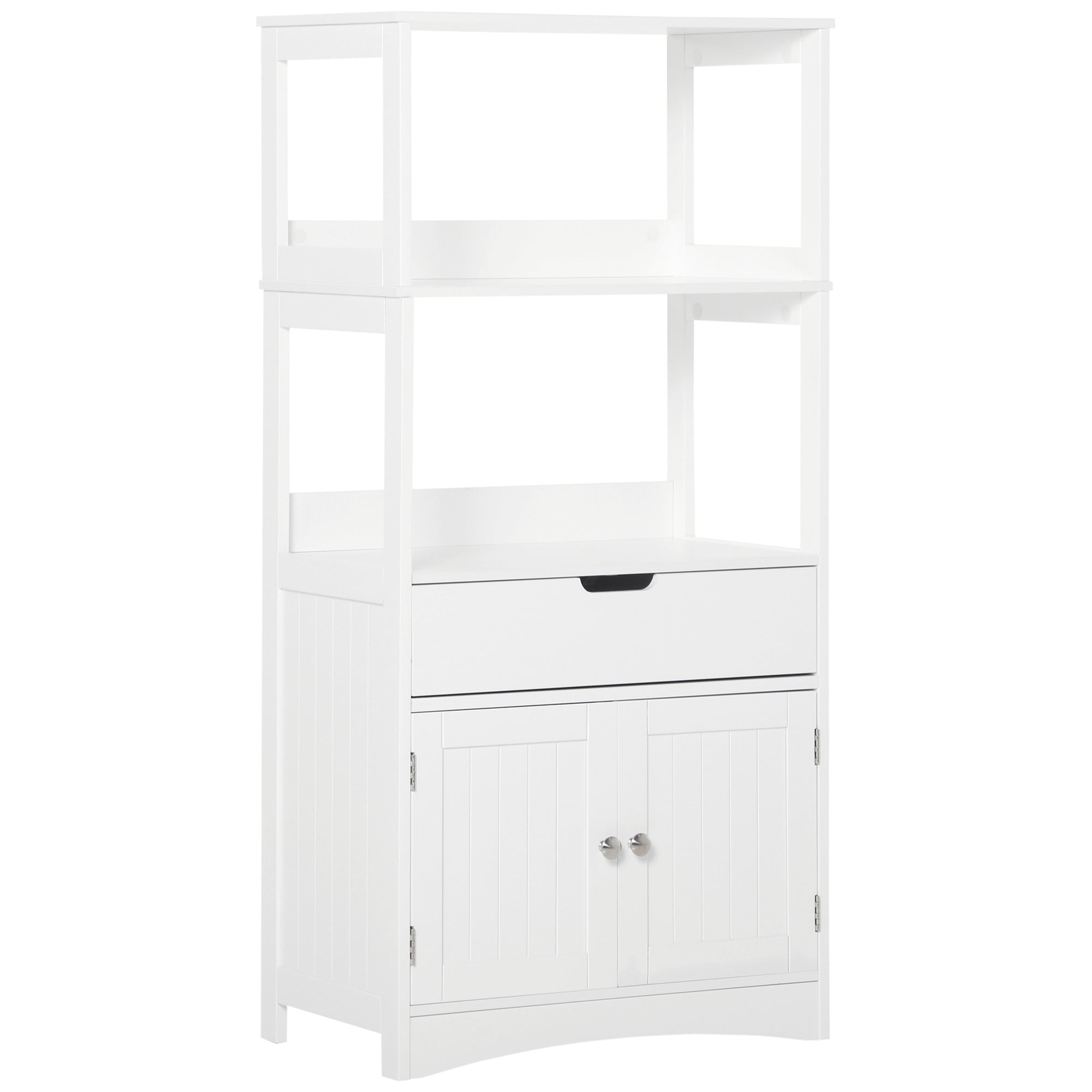 Dulap multifunctional cu rafturi, MDF, 60x33x122.5 cm, Alb