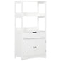 Dulap multifunctional cu rafturi, MDF, 60x33x122.5 cm, Alb