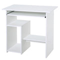 birou ergonomic, 80x45x75cm, PAL/metal, alb